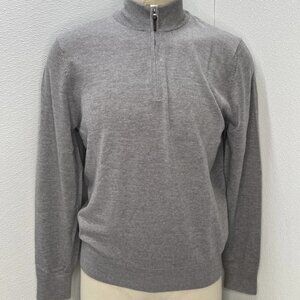 NEW FAIRWAY & GREENE Men's Baruffa Merino Wool Sweater Grey Size M -- NWT